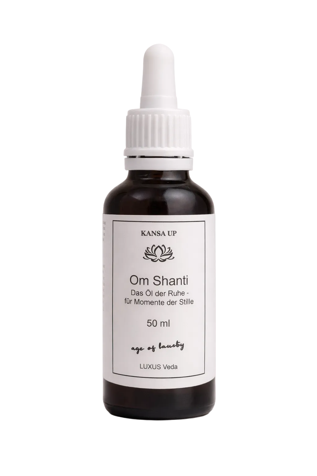 Om Shanti Gesichtsöl von LUXUS Veda in einer 50-ml-Pumpspender